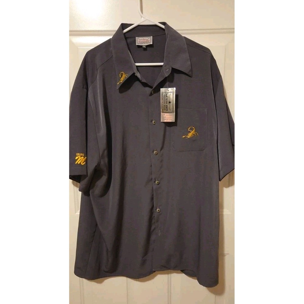 NWT Los Altos Boots Grupo Montez de Durango Scorpion Shirt Size XXL Gray Western